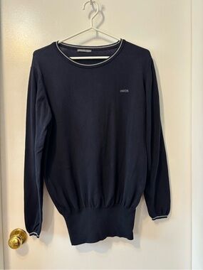 Geox Men's Navy Cotton Crewneck Sweater